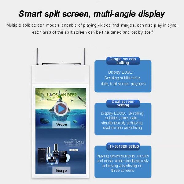 55 Inch High Brightness Window Shop 2500nits digital window display Slim Advertising Screens