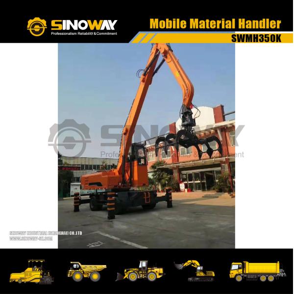 109kN Hydraulic Material Handler Scrap Steel Grabber Excavator With 35 Ton Operating Weight