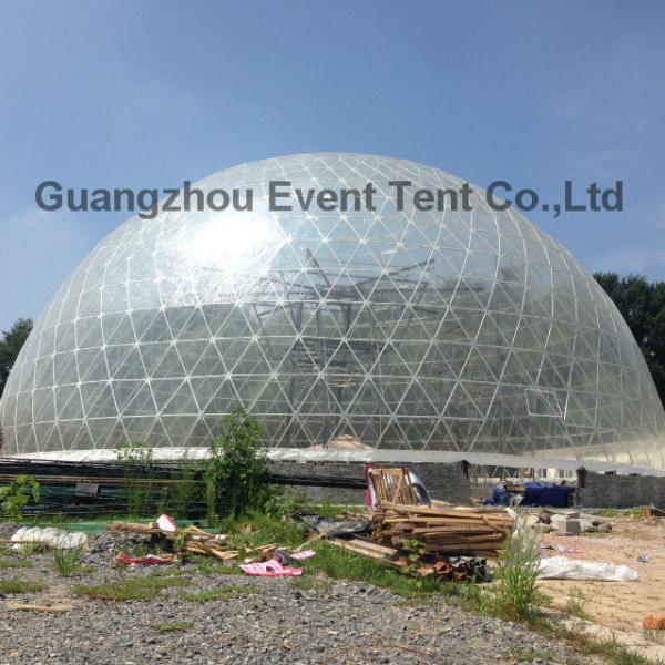 customized 30meter diameter big clear transparent geodesic dome tent
