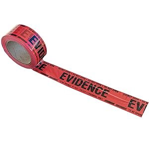 Crime Scene Red Evidence Box Sealing Tape Evidence Box Sealing Tape Packaged In An Evidence Bag