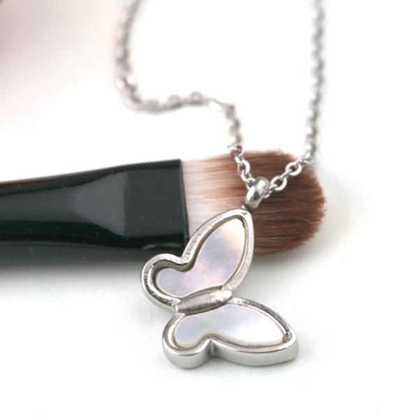 Stainless Steel Jewelry Butterfly shape necklace,Stainless Steel  Shell necklace with gold silver color