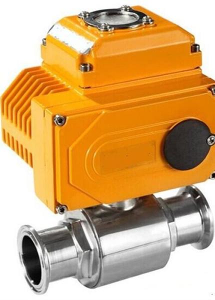 Explosion Proof  Stainless Steel Sanitary Valves , Pneumatic Operated Ball Valve 3/4 ASME BPE