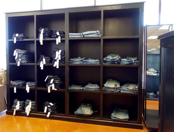 Black Commercial Stainless Steel Racks Metal Wall Display Rack
