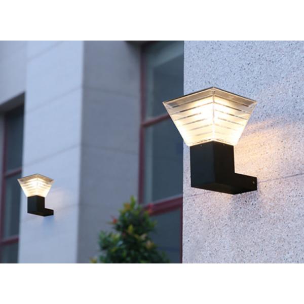 Square Solar Wall Lights Outdoor Waterproof Solar Modern Style Simple Garden Villa LED Wall Lamp