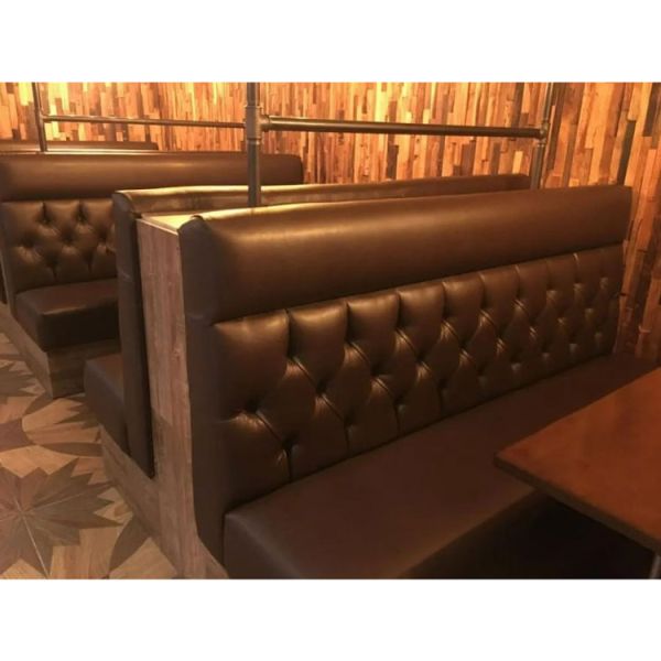 Industrial Rustic Vintage Coffee Shop Pub Benches Button Back Pizza Street Restaurant Design