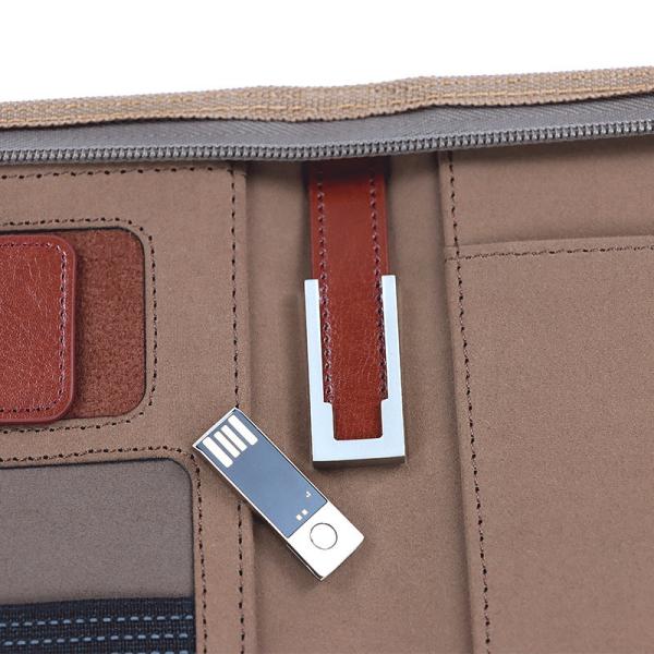 Handheld исполнительная кожаная портативная машинка портфолио дела универсальная с банком силы