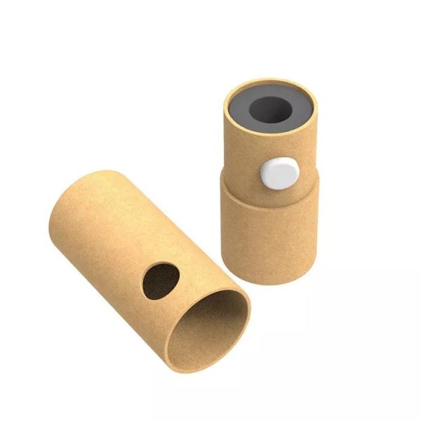 Custom Kraft Cardboard Vape Tube Paper Container With Child Proof Button