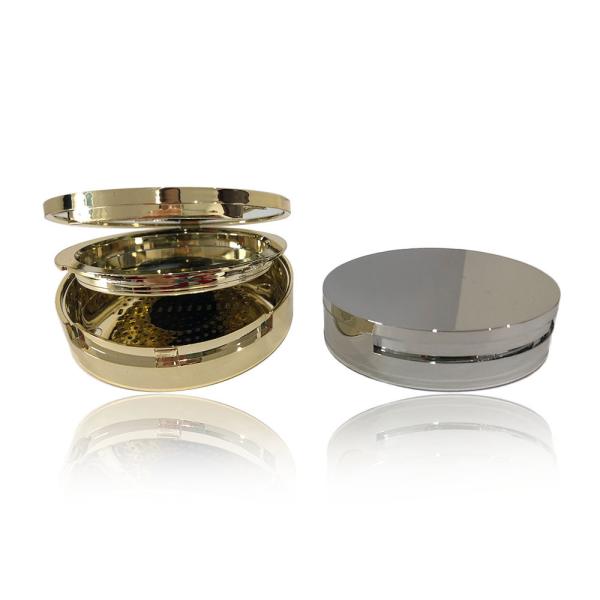 OEM ODM 74.9*19mm Empty Compact Powder Case With Built In Mirror