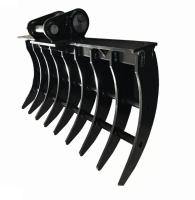 HUITONG Mini Excavadora Ripper Rake Escavação Anexo Terra Limpeza Rake Balde