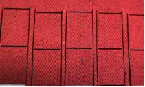 0.25mm Die Cut Mylar Wood Pulp Cotton Fiber Paper Insulation Red Rigid Shape
