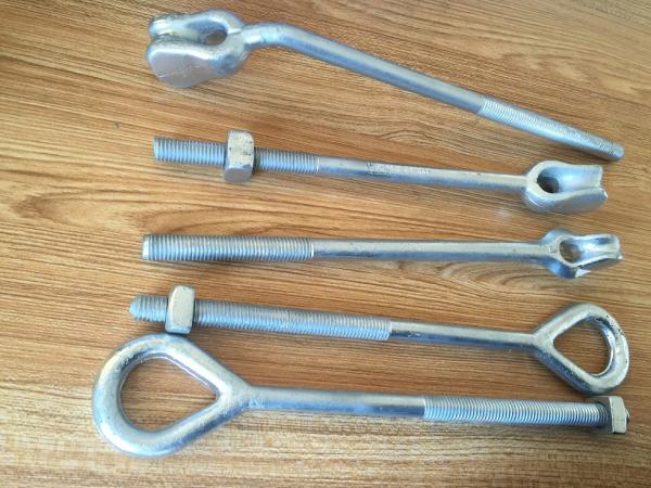 Galvanized ANSI Thimble Eye  For Securing Structures Earth Ground Anchor