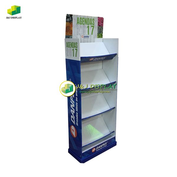Knock Down Floor Display Stand Paper Display Shelves for Retail / Promotions