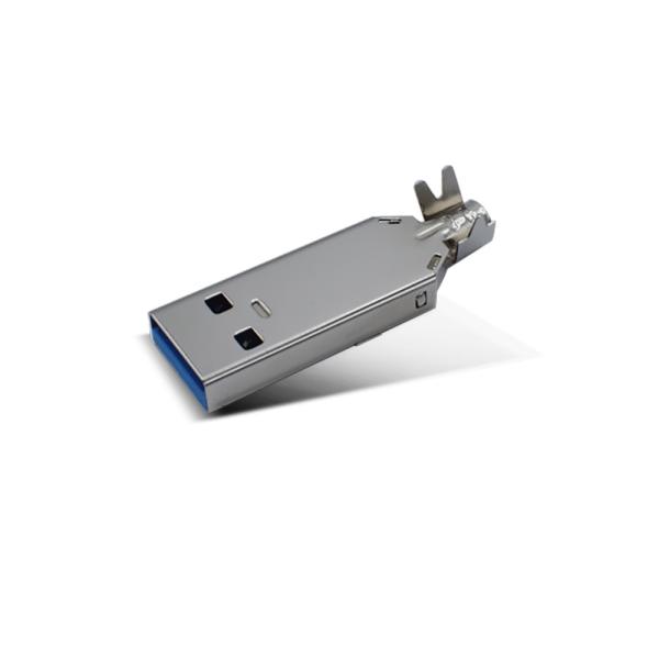 High Current Usb Male Male Connector Iron Shell PCB Jack With Housing