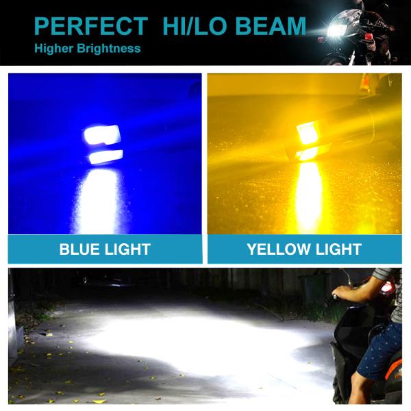 8V 12V 24V P15D H4 Ba20D HS1 H6 H6M LED Motorcycle Headlight Bulb with Hi/Lo Beam Flash