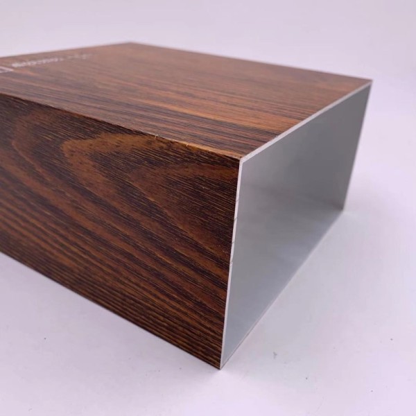 Wood Grain Aluminum Profile Alloy Construction Rectangular Tube Pipe 5.8-6.0M Length