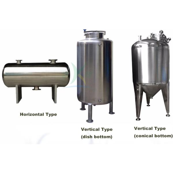 Mirror Polish Water Treatment Accessories SS304 SS316 Stainless Steel Filter Tank / Pre Treatment Tank