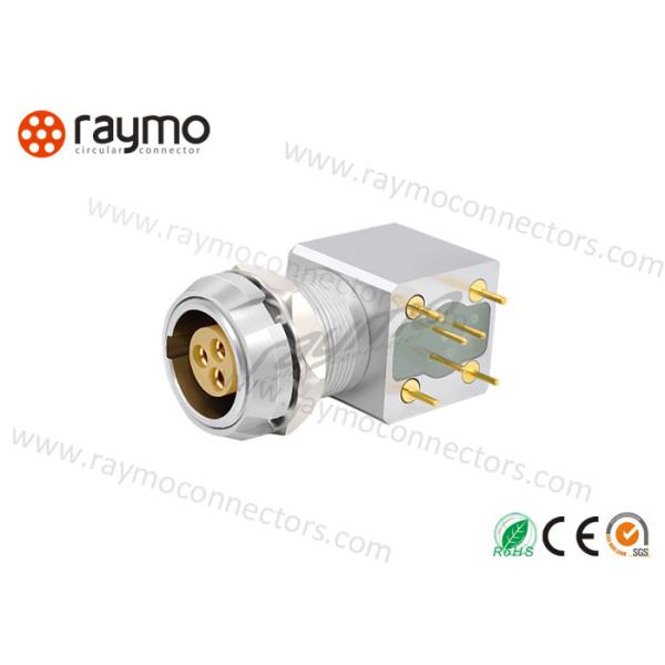 2-10 Pins 90 Degree Cable Connector, Back Panel Connectors Fixed Receptacle For Printed Circuit