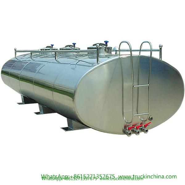 Stainless steel Milk Cooling Tank Body For Lorry Trucks 8CBM- 25CBM