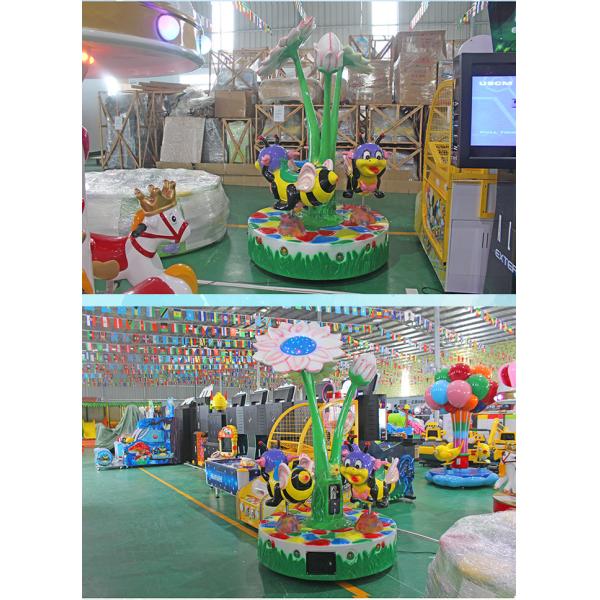 Bee Park Kids Carousel Horses Amusement Children Playground Merry Go Round Riding