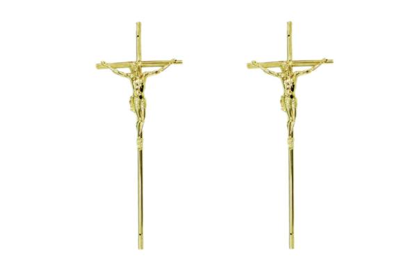 Faça sob medida cristos plásticos católicos do engodo dos cruces dos plasticos da referência DP005 dos crucifixos de christ da decoração do caixão de 37.5cm*14cm