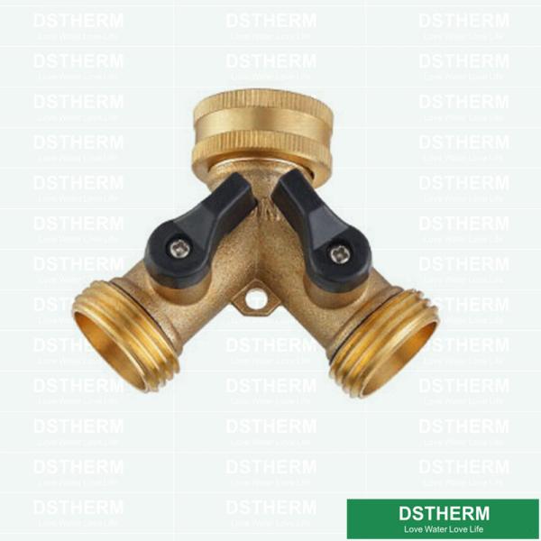 Тип отключенный соединителем винта шланга Splitter Faucet шланга воды сада пути шарикового клапана 2