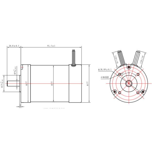 Мотор высокого числа оборотов BLDC stepper мотора 4500rpm Nema 23 мотора 24V DC Casun 9A безщеточный