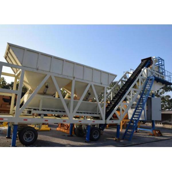 Automatic Heavy Construction Machinery Mobile Concrete Batching Plant With 100t Cement Silos