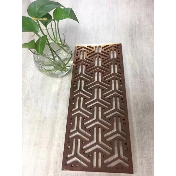 Decoration Metal Screen Laser Cut Room Divider Stainless Steel In Dining Room