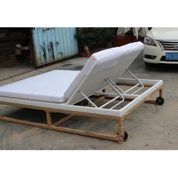 Yoshen outdoor SS metal sun lounger rattan/wicker chaise lounger daybed-6068-1