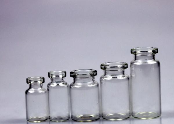 Molded Type I Glass Vial Medical Glass Vial 10ml With Rubber Stopper