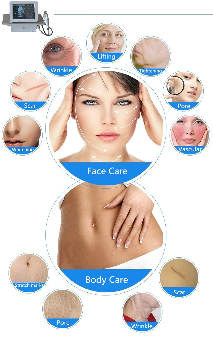 Microneedle RF radio frequency machine Microneedle RF and Fractional RF beauty Machine for face lift