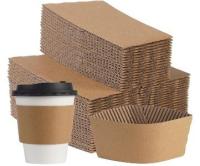 Compatibilité du manchon de tasse en papier ondulé biodégradable avec la plupart des tailles de tasse