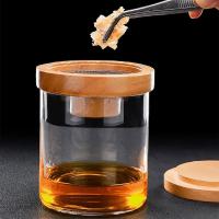 Kit de fumeur de cocktail à l'ancienne et boîte de bambou avec 4 saveurs de copeaux de bois pour le whisky comme cadeau d'anniversaire parfait pour les hommes