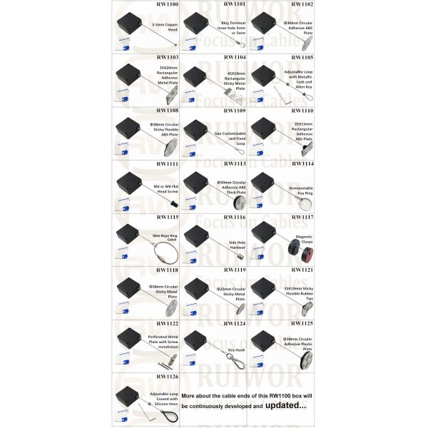 RW1124 Square Retail Security Tether Plus Key Hook