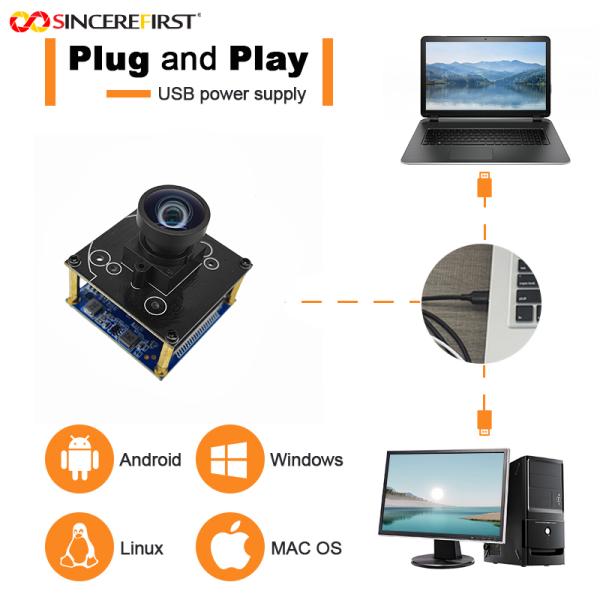 Interfaz de tipo C pequeño Resolución 4k Sony Imx415 Sensor de color Modulo de cámara USB