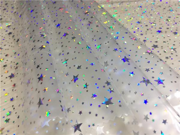 Garment Tpu Laminated Fabric 0.15mm - 0.50mm Thickness With Shining Stars