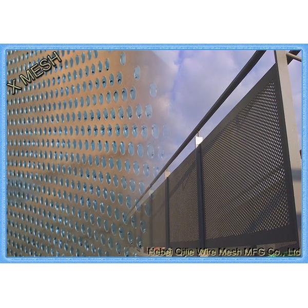 Round Hole Hot Dipped Galvanized Decorative Perforated Metal Panels Mild Steel / Carbon Steel