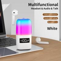 新しい2in1 TWS イヤホン ブルूटゥース スピーカー カラー 雰囲気 LEDライト ディスプレイ 画面 音楽