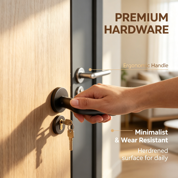 Multi-Style Gold Lever Door Handles Silver Interior Door Handles Modern Industrial Ergonomic Scratch-Resistant