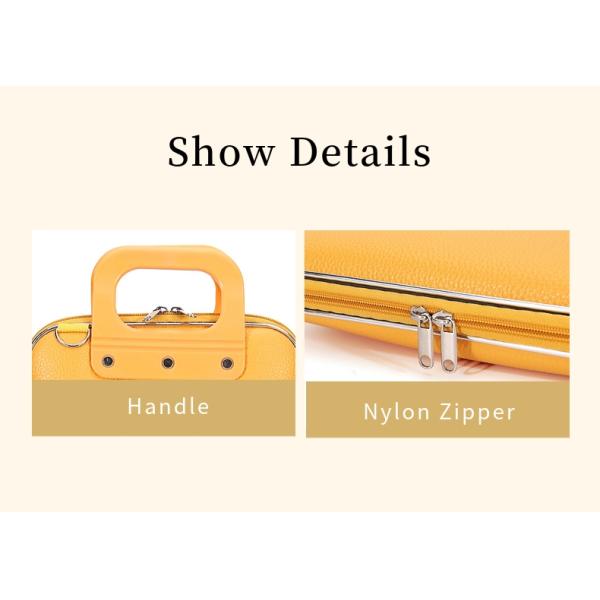 Желтый случай перемещения ЕВА лайкра ПУ с сеткой Покец/случаем изготовленного на заказ ноутбука трудным