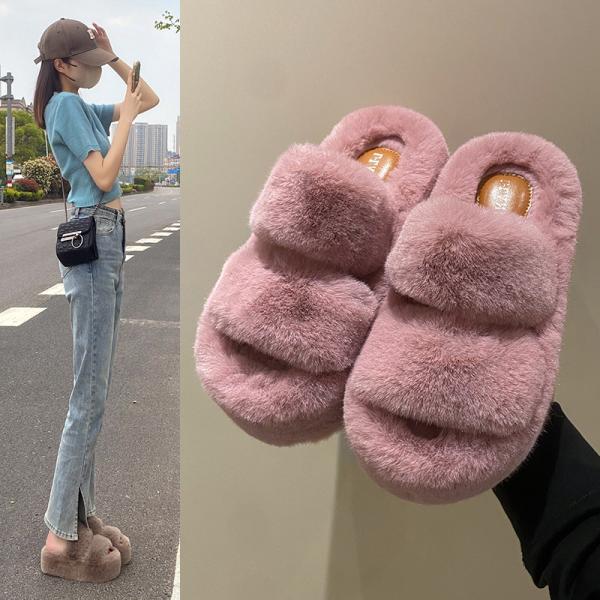 Y-Z New Soft Fashion Home Decor Non-Slip Supper Soft Fluffy Womens Indoor House slippers