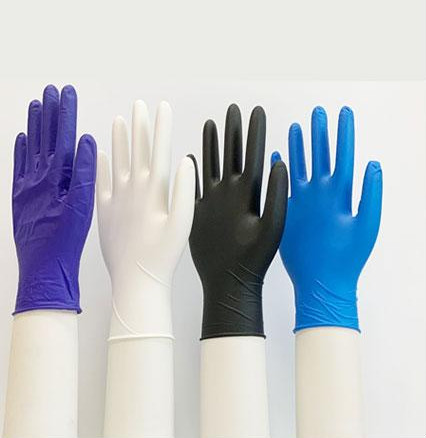 Food Processing Disposable Nitrile Examination Gloves Bacterial Penetration Resistance