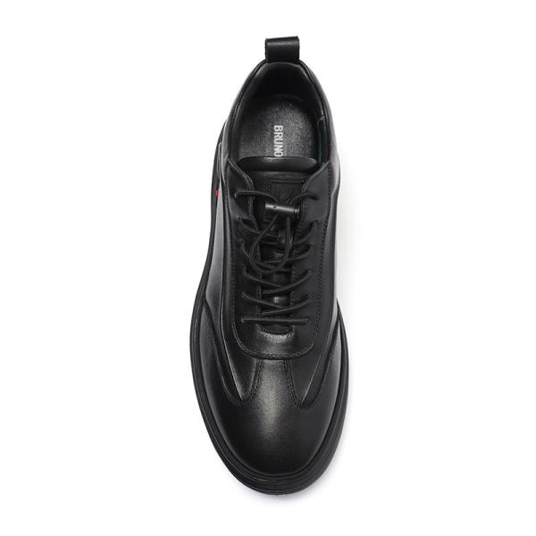 Breathable Euro 39 Size Mens Leather Sneakers Anti Skid Lace Up