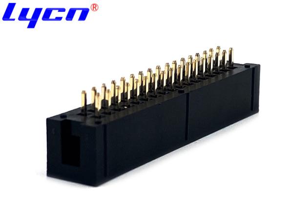 Straight 10 Pin Box Header 2.54mm Pitch 3.0 AMP LCP Black UL94V-0