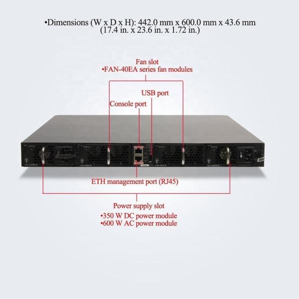 10/100/1000Mbps 48 Ports 10G Gigabit Ethernet Switch CE 68 10-48 S4 Q-LI Commutateur industriel Poe avec moule privé