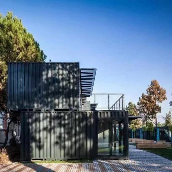 Glass Door Steel Creative Container Mobile Living Flat Pack Container