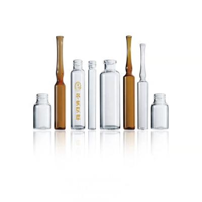 1ml ampola de vidro de borosilicato transparente uso cosmético médico