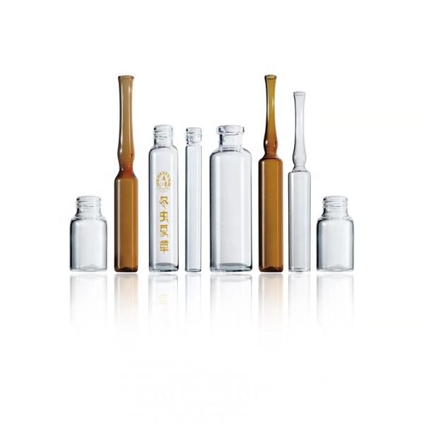 Low Neutral Borosilicate Glass Ampoule Medical Cosmetic 1ml-25ml Clear amber ampoule