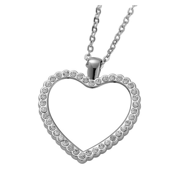 Collier de bijoux Souvenir Cadeau Collier avec pendentif en forme de cœur Collier sublimation en forme de cœur avec diamant