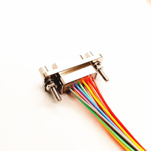 MIL-DTL-83513 Series Micro-D Connector J29A-15TJP with 15 Pins Threaded Locking and Precision Twisted Wire Elastic Pins